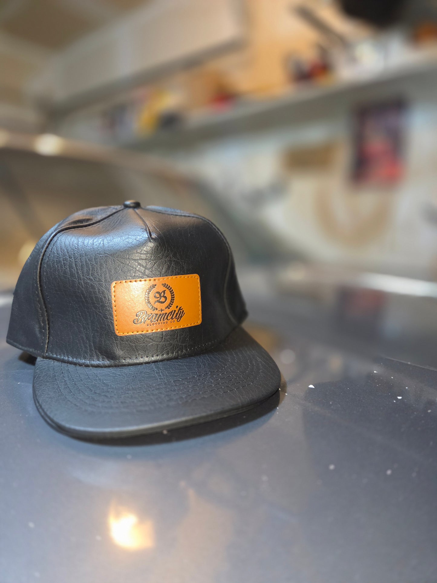 BramCity Patched Leather SnapBack