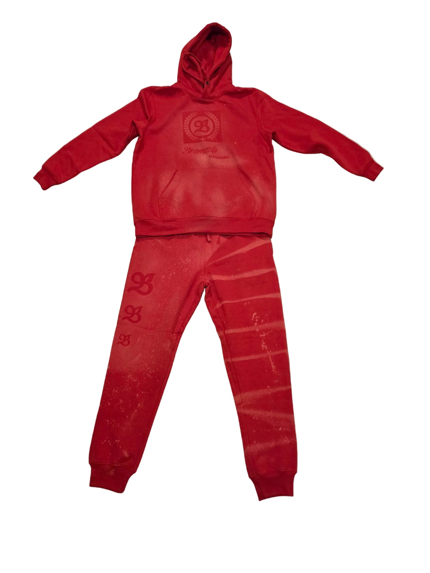 Red tracksuit on a blank background