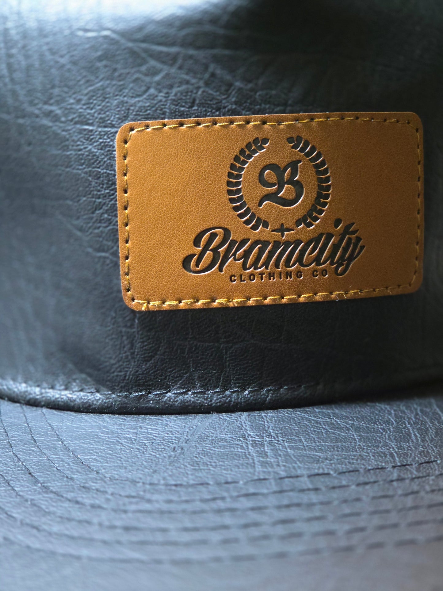 BramCity Patched Leather SnapBack