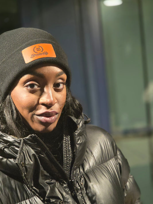 BramCity Leather Patched Beenie's